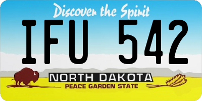 ND license plate IFU542