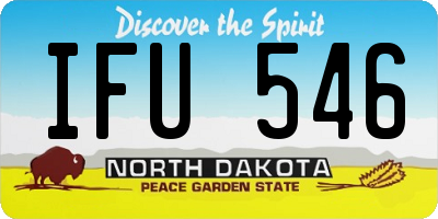 ND license plate IFU546