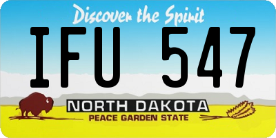 ND license plate IFU547