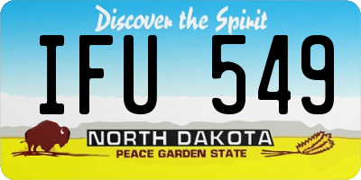ND license plate IFU549