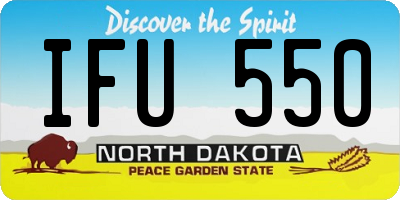ND license plate IFU550