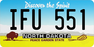 ND license plate IFU551