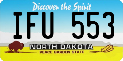 ND license plate IFU553
