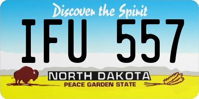 ND license plate IFU557