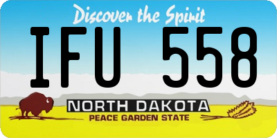 ND license plate IFU558