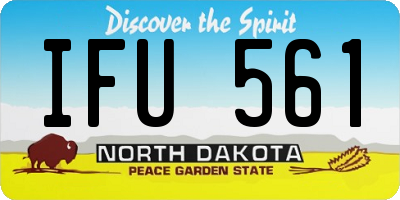 ND license plate IFU561