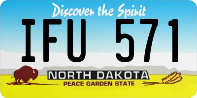 ND license plate IFU571