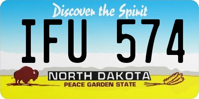 ND license plate IFU574