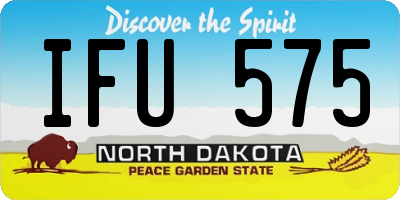 ND license plate IFU575