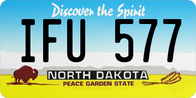ND license plate IFU577