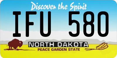 ND license plate IFU580