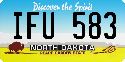 ND license plate IFU583