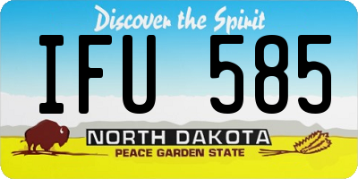 ND license plate IFU585