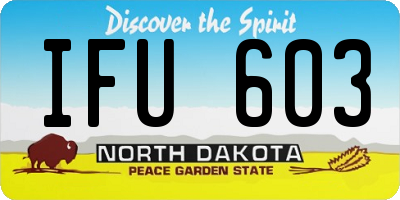 ND license plate IFU603