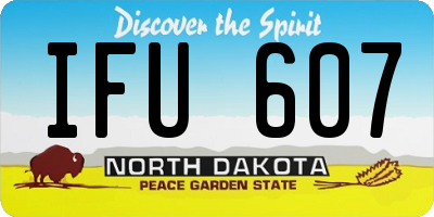 ND license plate IFU607