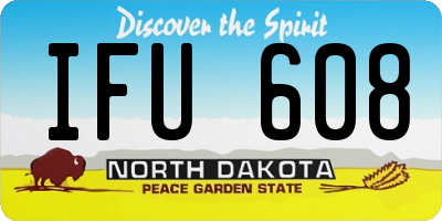 ND license plate IFU608
