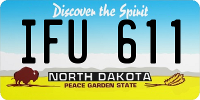 ND license plate IFU611