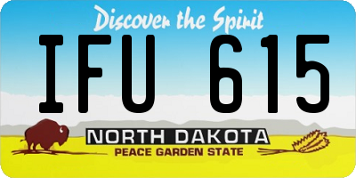 ND license plate IFU615