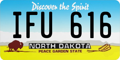 ND license plate IFU616