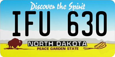ND license plate IFU630