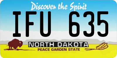 ND license plate IFU635