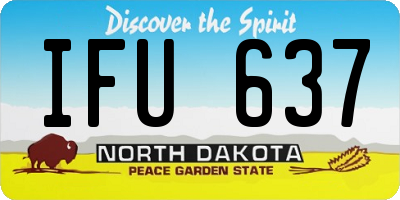ND license plate IFU637
