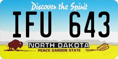 ND license plate IFU643