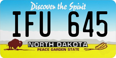 ND license plate IFU645