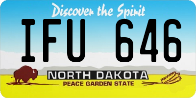 ND license plate IFU646