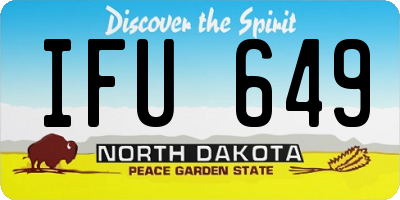 ND license plate IFU649