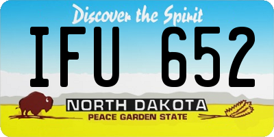 ND license plate IFU652