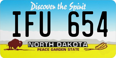 ND license plate IFU654