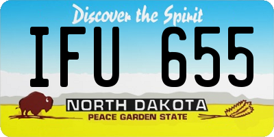 ND license plate IFU655
