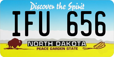 ND license plate IFU656