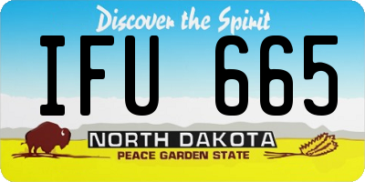 ND license plate IFU665