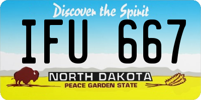 ND license plate IFU667