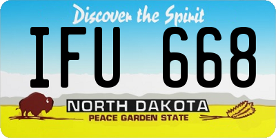 ND license plate IFU668