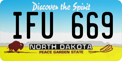 ND license plate IFU669