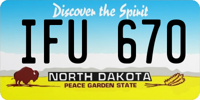 ND license plate IFU670