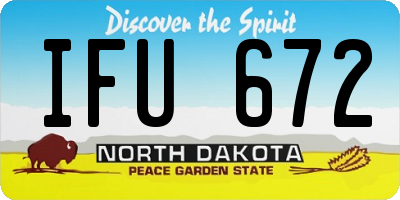 ND license plate IFU672