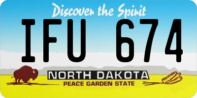 ND license plate IFU674