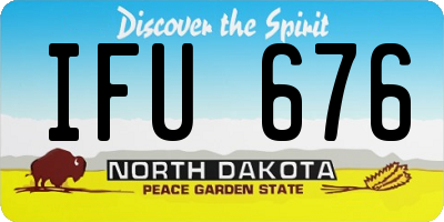 ND license plate IFU676