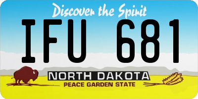 ND license plate IFU681
