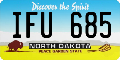 ND license plate IFU685