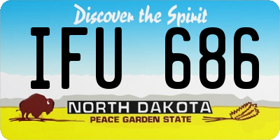 ND license plate IFU686