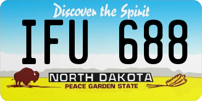 ND license plate IFU688