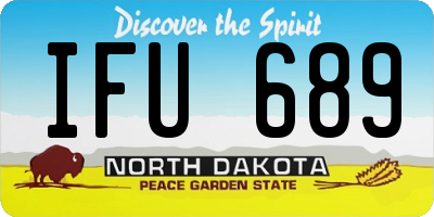 ND license plate IFU689