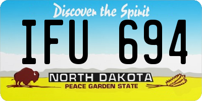 ND license plate IFU694