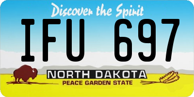ND license plate IFU697