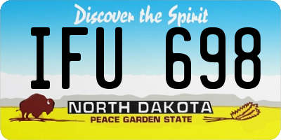 ND license plate IFU698
